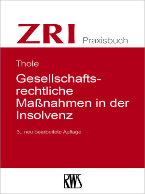 cover image of Gesellschaftsrechtliche Maßnahmen in der Insolvenz